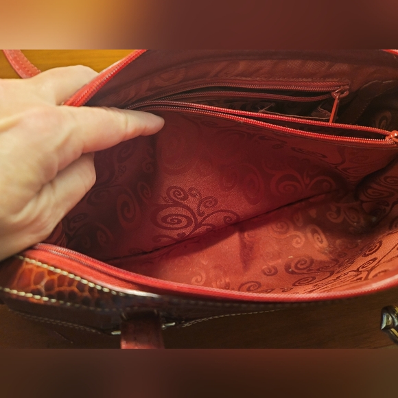 Brighton Dark Red Handbag Shoulder Satchel - Picture 4 of 9